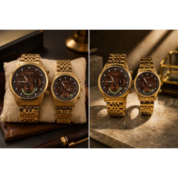 ساعت سیتیزن سه موتوره(کرنوگراف) مدل 1202 بند تراش